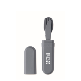 Set de 3 couverts réutilisables et et écologiques avec étui assorti