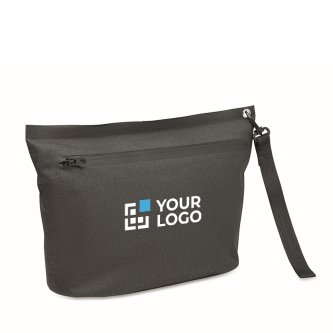 Pochette RPET étanche pour documents avec une dragonne