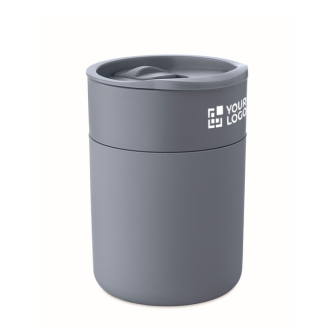 Gobelet en plastique et silicone avec couvercle coulissant 330 ml