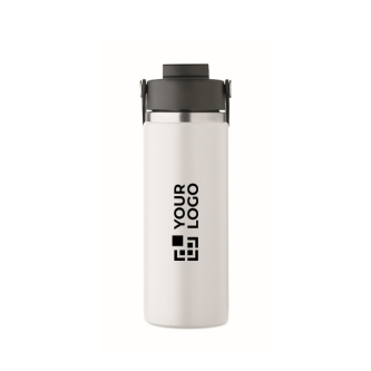 Bouteille en acier inoxydable à double paroi avec paille 500ml