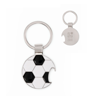 Porte-clés décapsuleur en alliage de zinc en forme de ballon de football