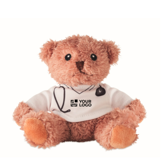 Peluche médical en polyester avec t-shirt blanc imprimé