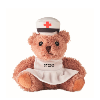 Ours en peluche en polyester avec t-shirt imprimé infirmière