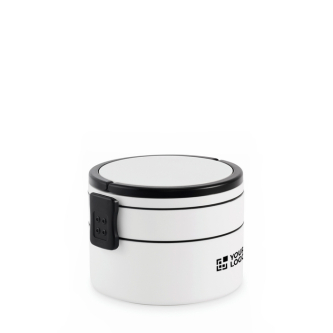 Lunch box ronde à deux étages de 250/700 ml avec poignées