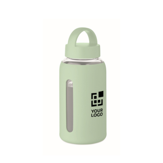 Gourde en verre borosilicaté avec housse en silicone 600ml
