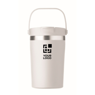 Gobelet avec anse en acier inoxydable recyclé à double paroi 350 ml