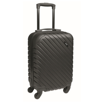 Trolley en plastique rigide avec compartiment principal et 4 roues
