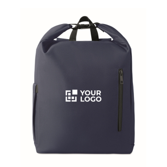 Sac à dos roll-top en RPET pour PC avec poche latérale élastique 15''