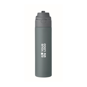 Gourde en acier inoxydable recyclé avec paille 2 en 1 650 ml