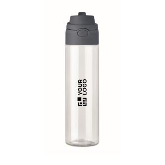 Bouteille en RPET avec paille 2 en 1 et anse anti-fuite 700 ml