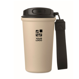 Gobelet isotherme en inox recyclé avec anse et antifuite 400 ml