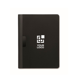 Porte-documents A4 en cuir synthétique avec poches et bloc-notes ligné