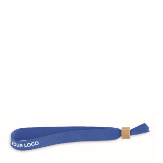 Bracelet en tissu personnalisable avec fermoir en bambou
