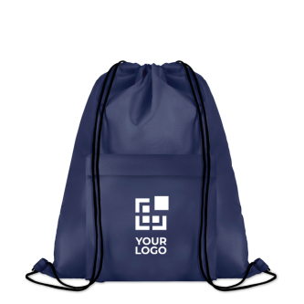 Sac cordon personnalisable avec une poche avec zone d'impression