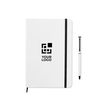 Set de carnet A5 et stylo publicitaires couleur noir