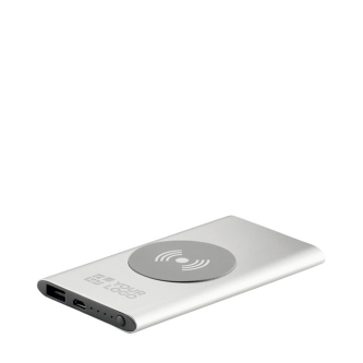 Chargeur sans fil et power Bank 4000 mAh avec zone d'impression