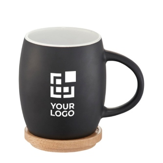 Mug publicitaire avec couvercle ou sous-tasse avec zone d'impression