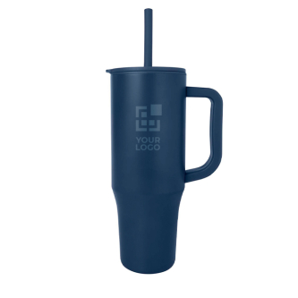 Gobelet isotherme avec paille en silicone et anti-éclaboussures 900 ml