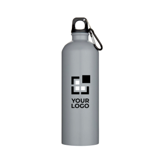 Gourde mate en acier inoxydable recyclé avec mousqueton 750 ml