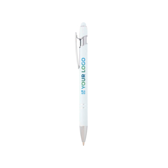 Stylo en aluminium recyclé avec finition argentée, encre noire