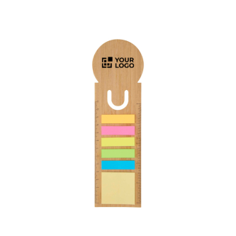 Notes adhésives colorées petites et grandes avec règle intégrée