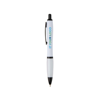 Stylo en plastique recyclé avec détails noirs, encre noire