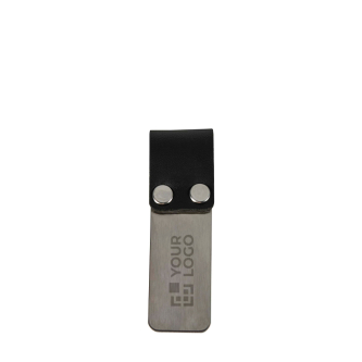 Clip pour stylo en acier inoxydable avec étui en cuir synthétique