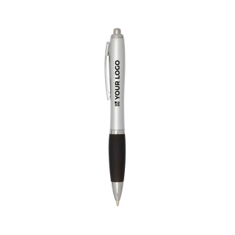 Stylo plastique recyclé à clic grip doux encre noire