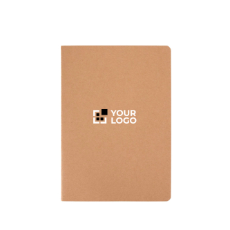Carnet en papier kraft avec reliure visible, feuilles A5 lignées