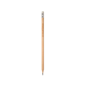 Crayon en bois de peuplier avec gomme et mine en graphite