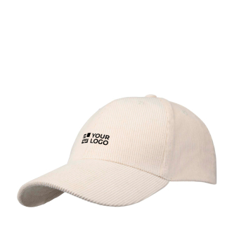 Casquette classique en velours côtelé recyclé 6 panneaux 280 g/m²