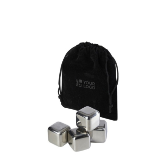 Ensemble de 4 glaçons réutilisables en acier inoxydable