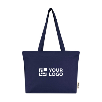 Sac cabas coton avec fermeture et anses longues 320 g/m²