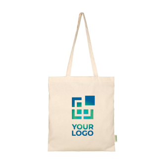 Tote bag en coton biologique avec grand compartiment 7 L 140 g/m²