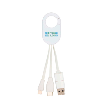Câble de charge en plastique recyclé avec plusieurs connexions 4 en 1