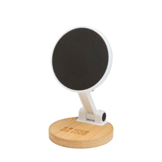 Support magnétique pliable pour téléphone avec base en bambou