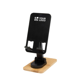 Support pliable pour téléphone de bureau avec base en bambou