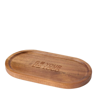 Plateau élégant en bois d’acacia de qualité pour le service