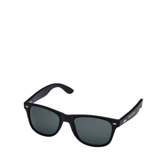 Lunettes de soleil rétro avec branches en bambou et revêtement noir