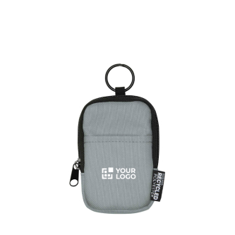 Porte-monnaie déperlant en polyester recyclé avec clip