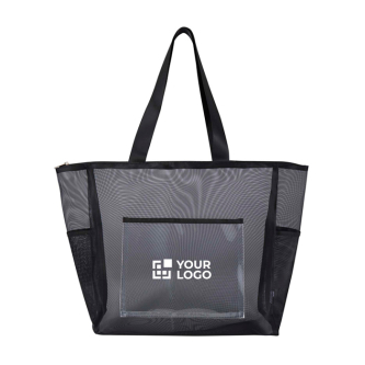 Sac cabas recyclé en maille transparente zippée 23 L