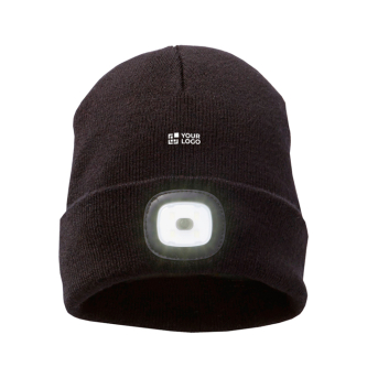 Bonnet côtelé extensible avec LED frontale 92 g/m²