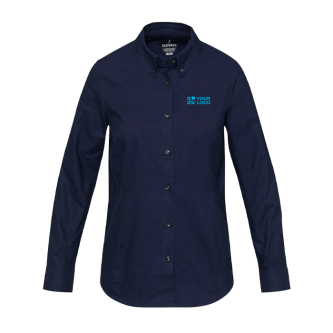 Chemise Oxford femme à manches longues, coupe droite Elevate