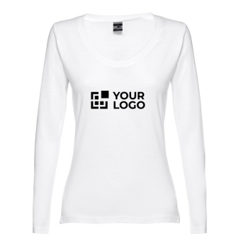 T- shirt pour femme avec manches longues avec zone d'impression