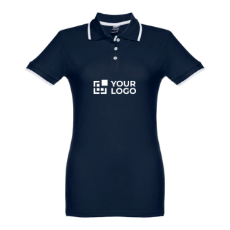 Polo bicolore personnalisé pour femme en coton 210 g/m² THC Rome