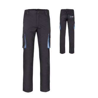 Pantalon de travail élastique multipoches bicolore 240 g/m²