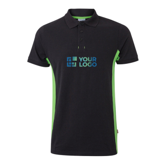 Polo de travail en piqué bicolore en coton et polyester 180 g/m²