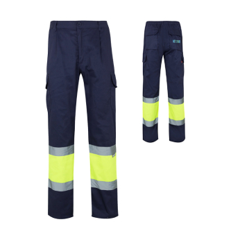 Pantalon de travail unisexe en polyester et coton 210 g/m²