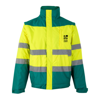 Veste de travail unisexe bicolore en polyester 180 g/m²