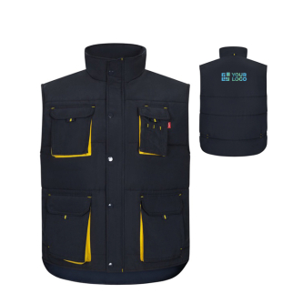 Gilet de travail multipoches avec fermeture éclair 120 g/m²
